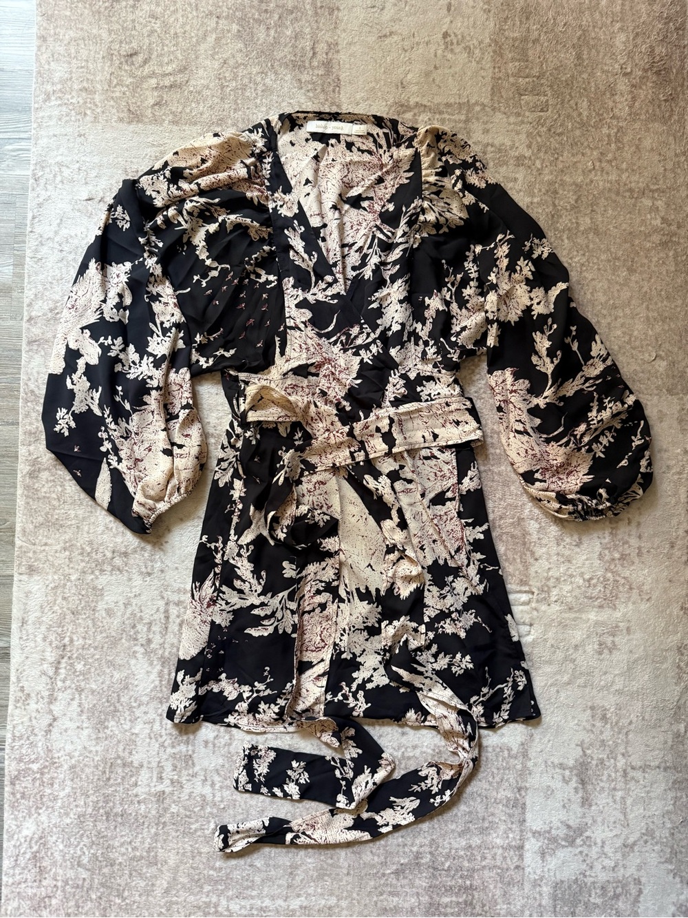 Bishop + Young Floral Print Kimono Style Dress